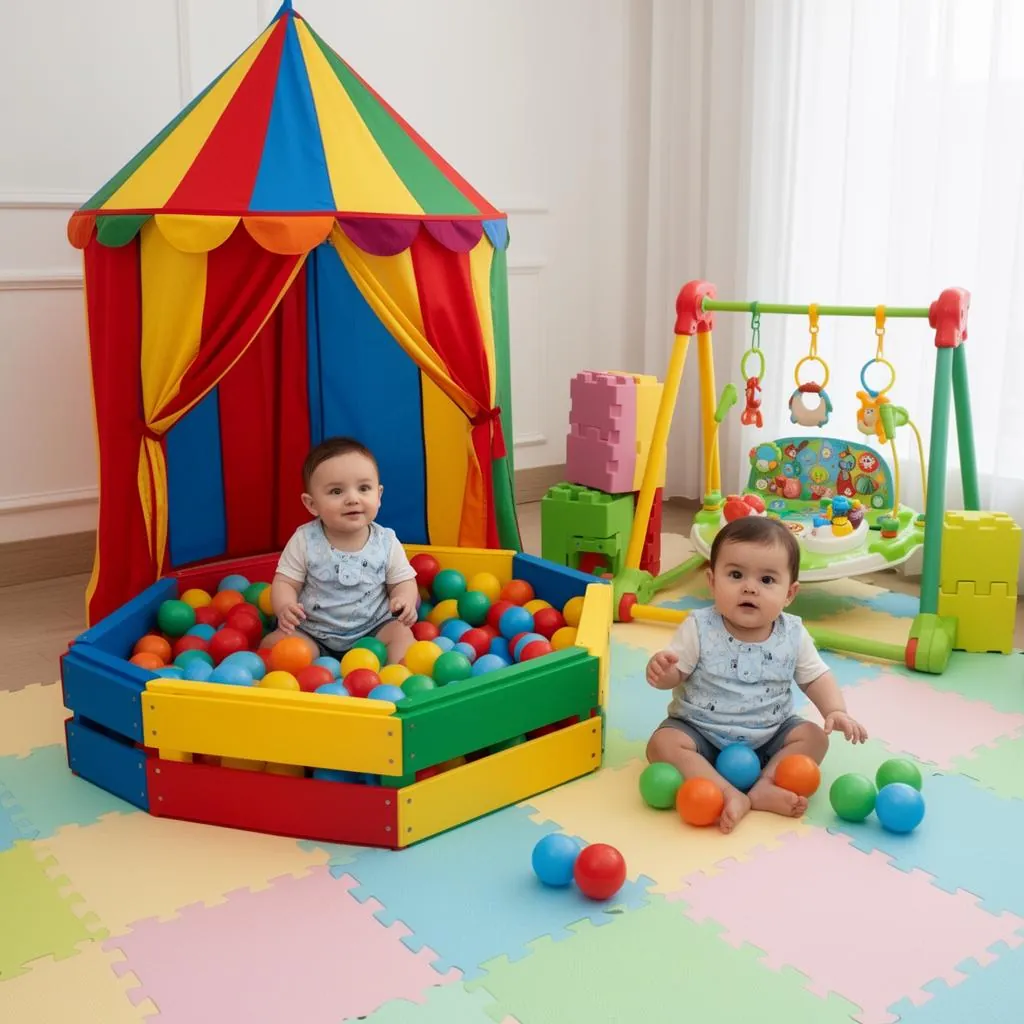Combo Baby Brincaí com tatame e brinquedos para bebês