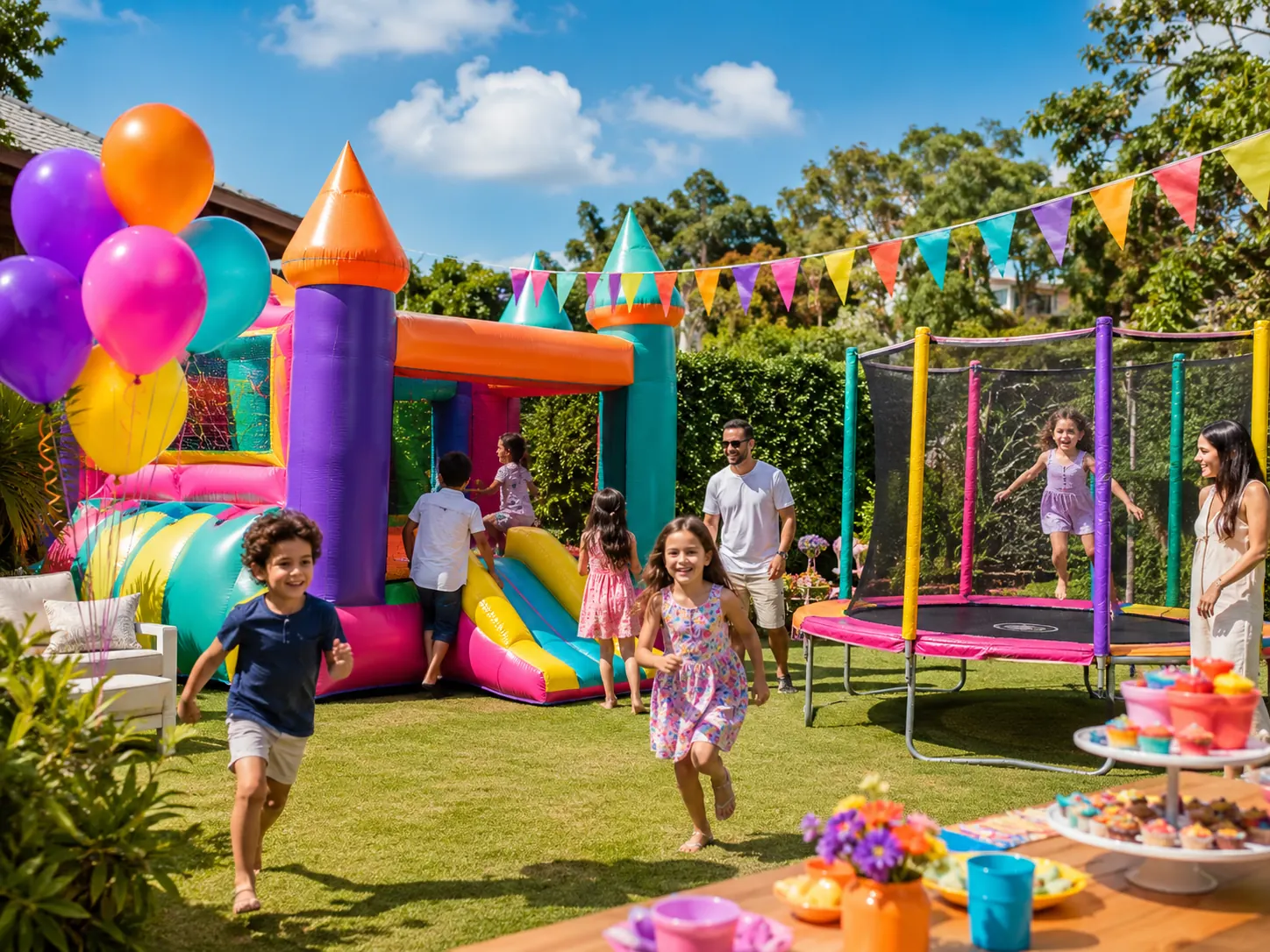 Festa infantil com brinquedos infláveis Brincaí em São Paulo